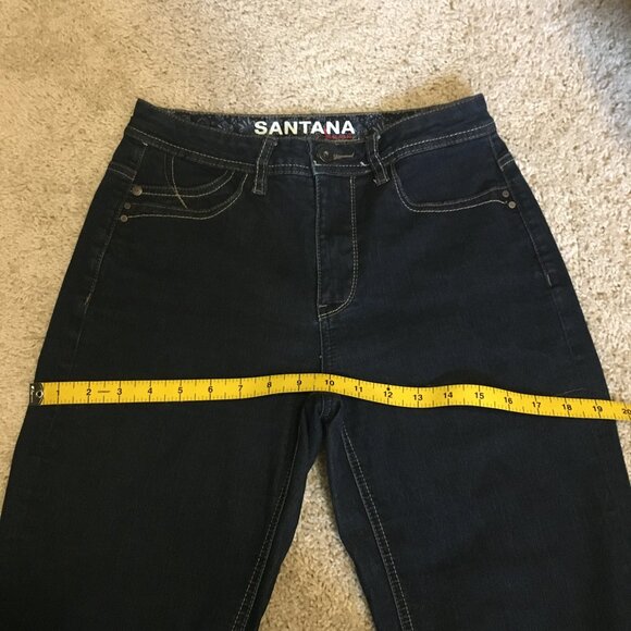 Santana Jeans Dark Navy Blue Denim Capri - Picture 11 of 14